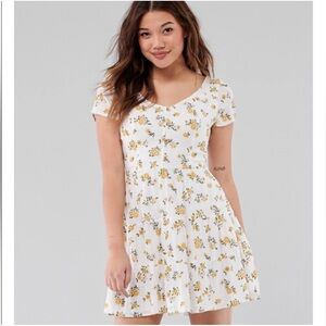 Hollister White Floral Mini Dress